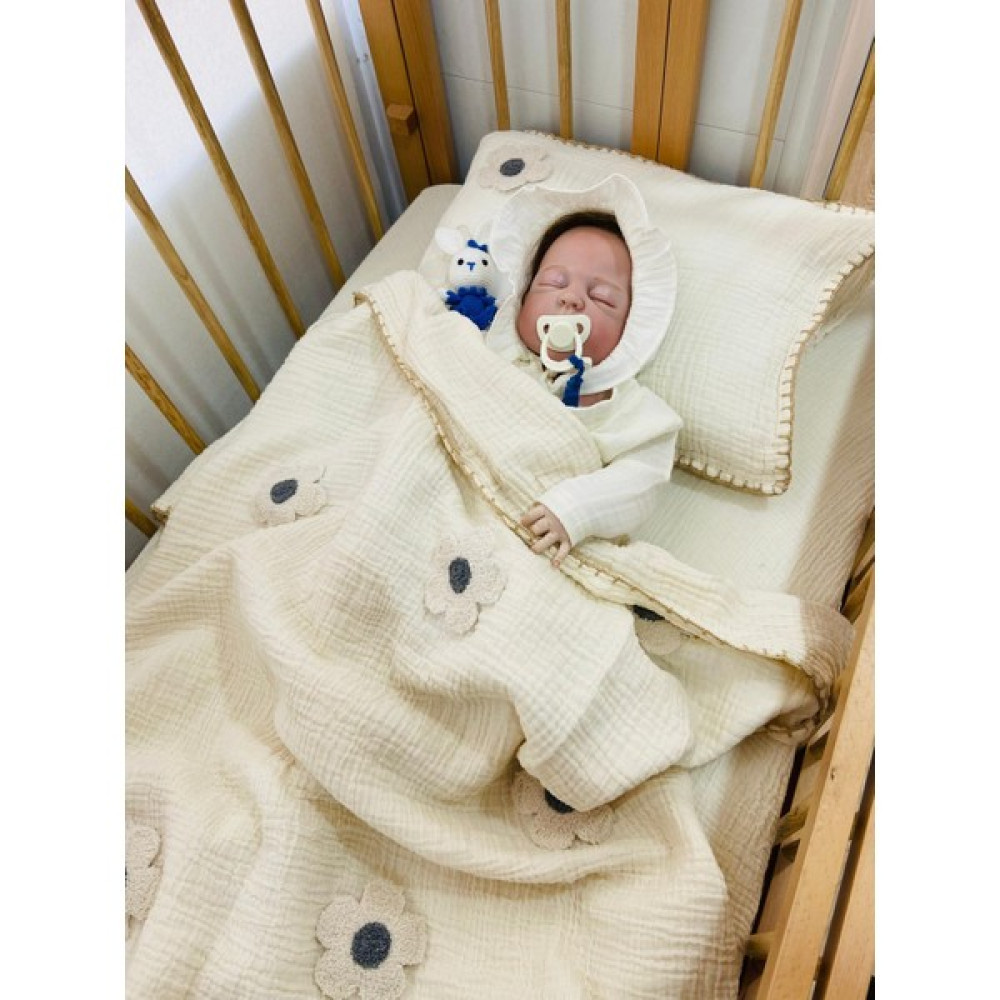 Tly Home Textiles  Bebek Nevresim Takımı (Multi Müslin Çiçek Panç )Tasarımlı - Krem Oto Boyaları Fiyatı