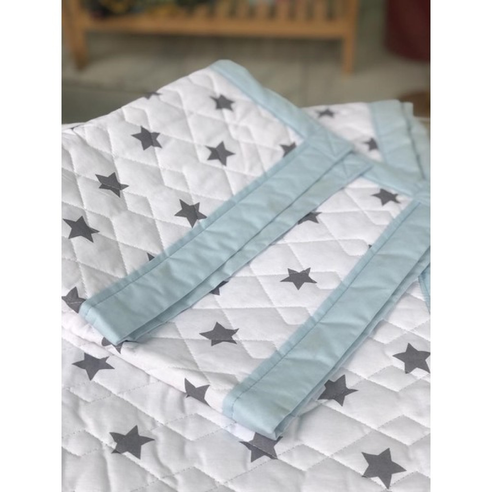 Tly Home Textiles Çift Tarafı Yıldızlı Gri ve Beyaz Zemin Kullanılabilen Kapitone Yatak Örtüsü - Beyaz - Gri - 160 x 230 cm Yatak Örtüsü Fiyatı