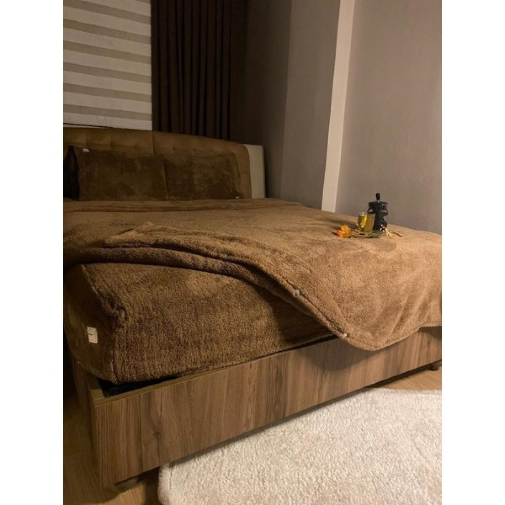 Tly Home Textiles Welsoft Çift Kişilik Peluş Nevresim Takımı Kahverengi - Kahve - 200 x 220 cm Nevresim Takımı Fiyatı