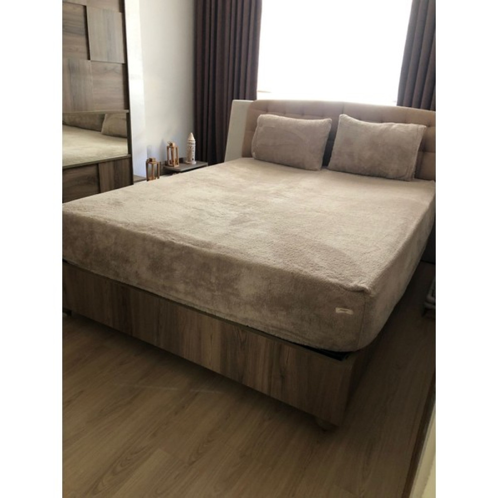 Tly Home Textiles Welsoft Çift Kişilik Peluş Nevresim Takımı Vizon - 200 x 220 cm Nevresim Takımı Fiyatı