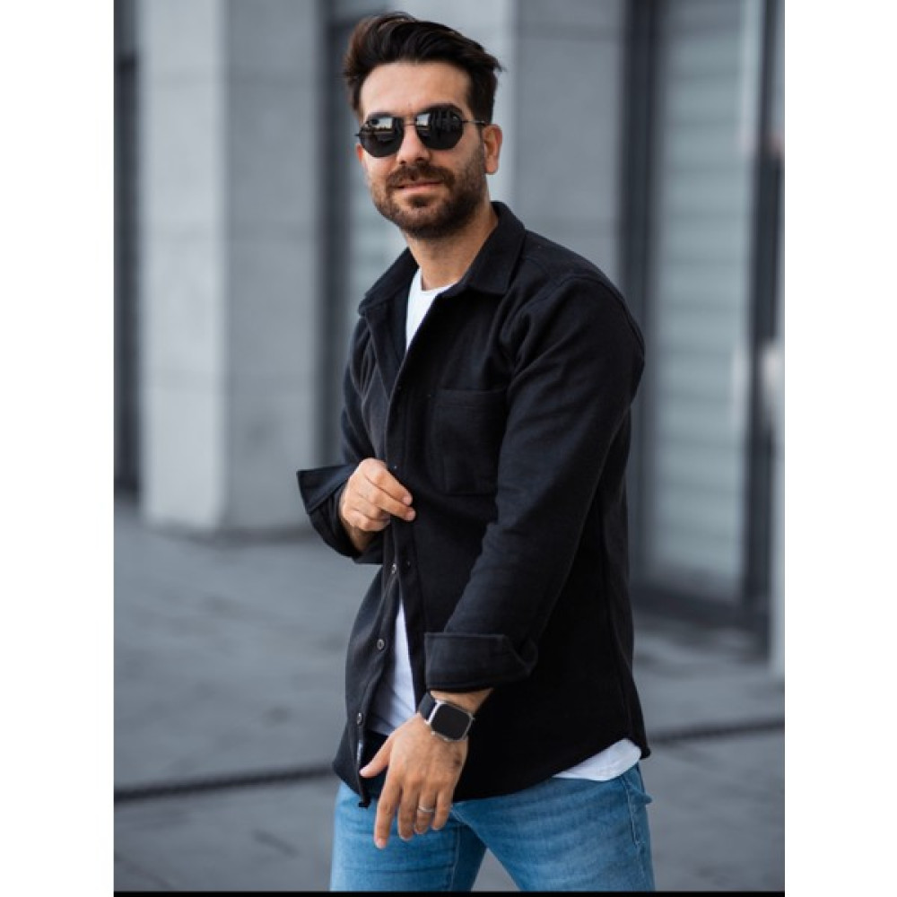 TMB Clothing Modaen Siyah Kaşe Gömlek (Kışlık-Ceket) Erkek Gömlek Fiyatı