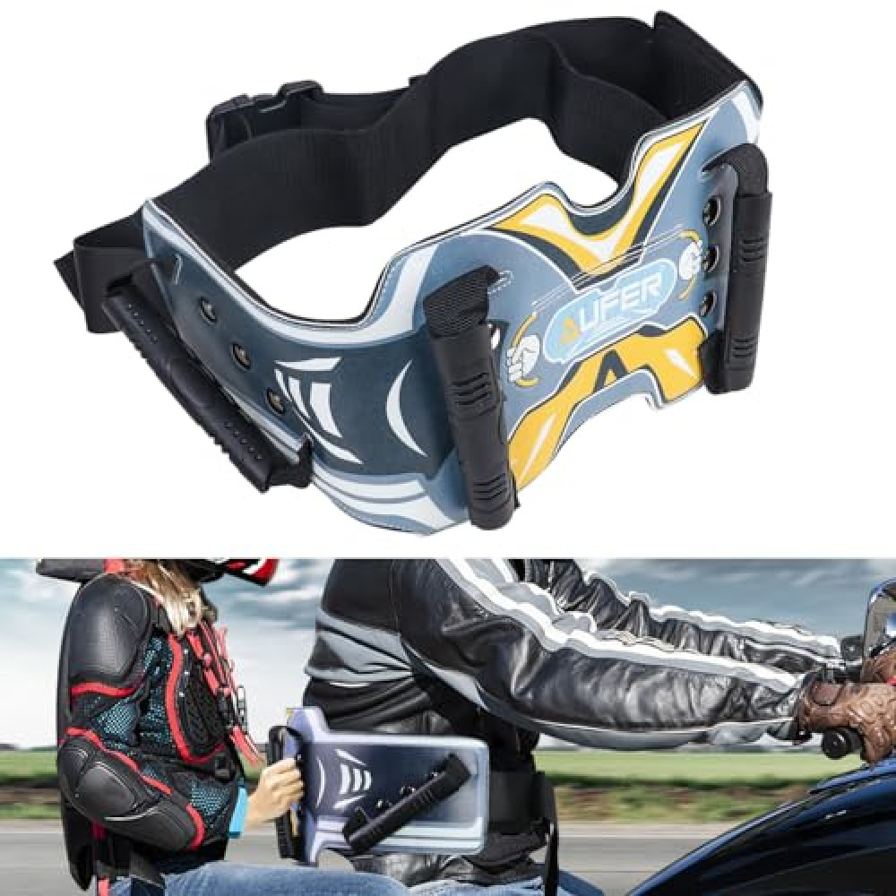 Tmipakioy Motorcycle Rear Passenger Seat Grab Handle for Motorbike Backseat Grip Strap Travel Harness Kidney Belt