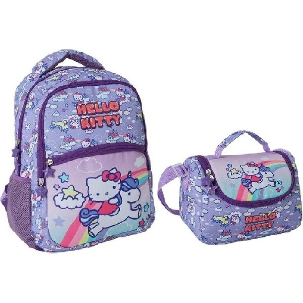 TMN Hello Kitty Mor Okul Sırt Çantası Beslenmeli Set Okul Çantası Fiyatı