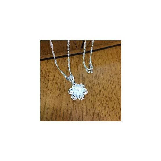 Tmt Silver Gümüş Telkari Çiçek Kolye