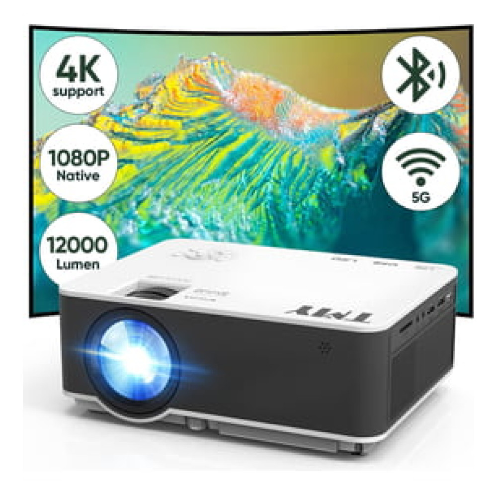 TMY Projektör 5G WiFi ve Bluetooth 5.1 - 13000 Lümen 1080P - 4K Destekli Projeksiyon Fiyatı