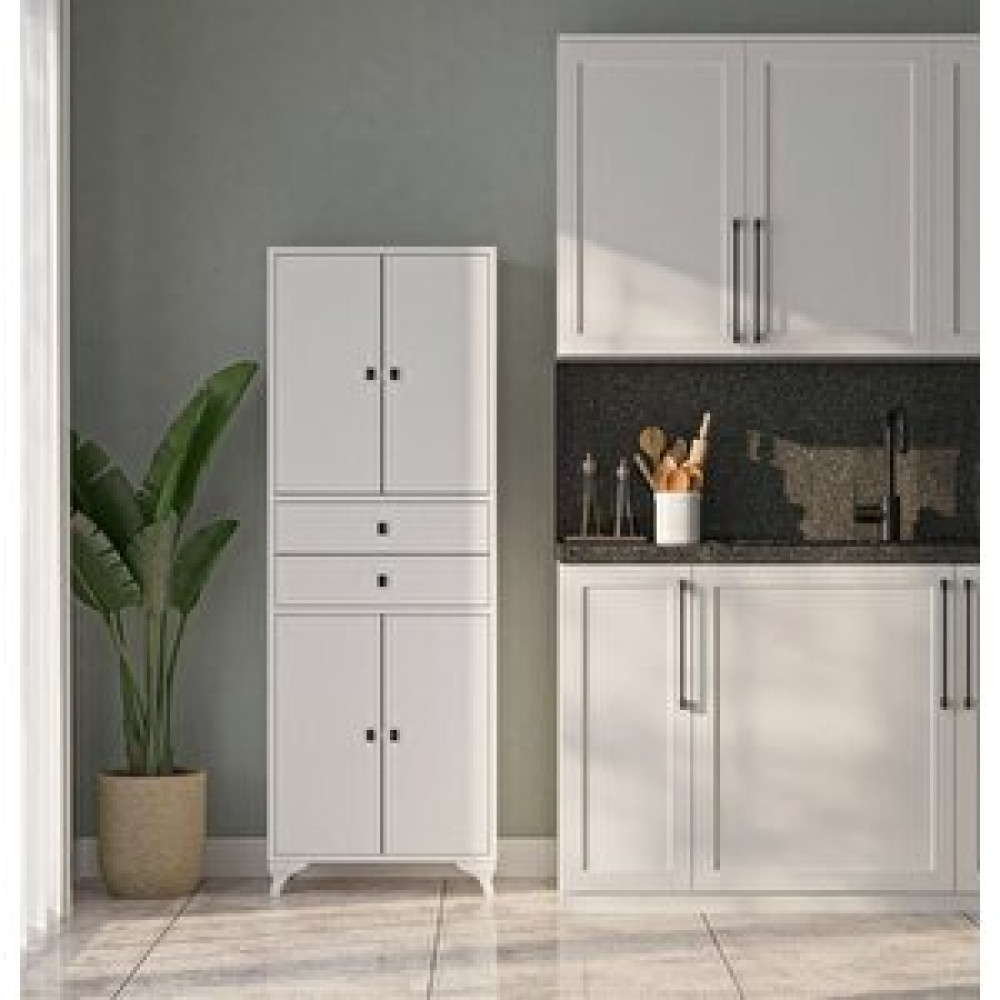 Tmytedarikyapı Bafa 4 Kapak 2 Çekmece Dolap 155*55*30 (Beyaz) Mutfak Dolabı / Mobilyası Fiyatı