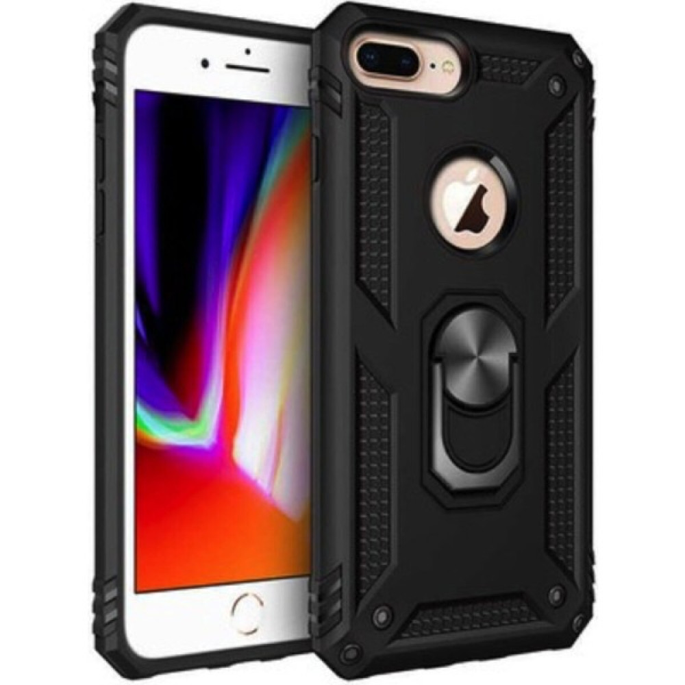 TND Yüzüklü Panzer Kılıf Apple iPhone 7 Plus - Siyah Cep Telefonu Kılıfı Fiyatı