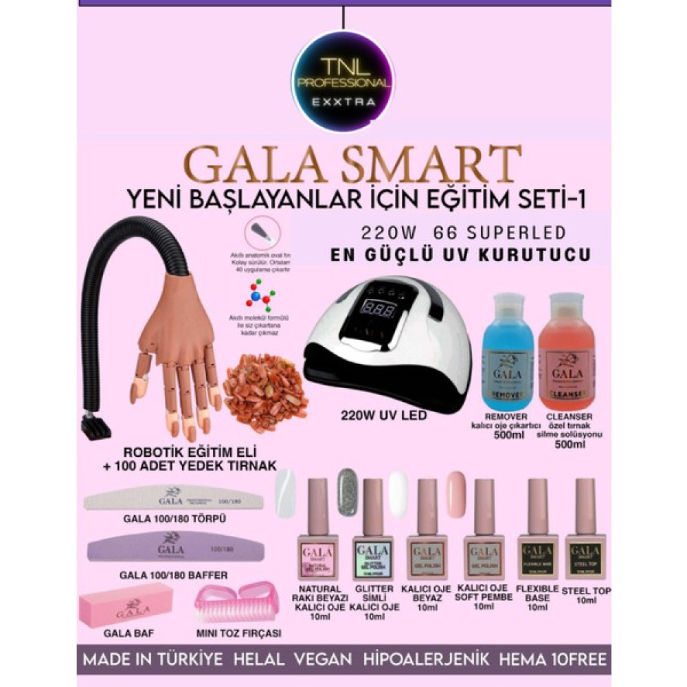 Tnl Gala Smart Yeni Başlayanlar Için Eğitim Seti 1 Kalıcı Oje Nail Art Set - pembe Oje Fiyatı