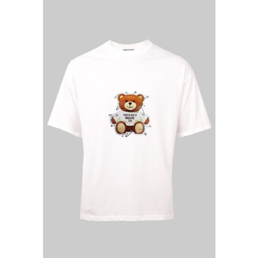to Cosmos Oversize Peluş Ayıcık Tasarım Ekru Kadın Erkek Tişört Bayan T-shirt Fiyatı