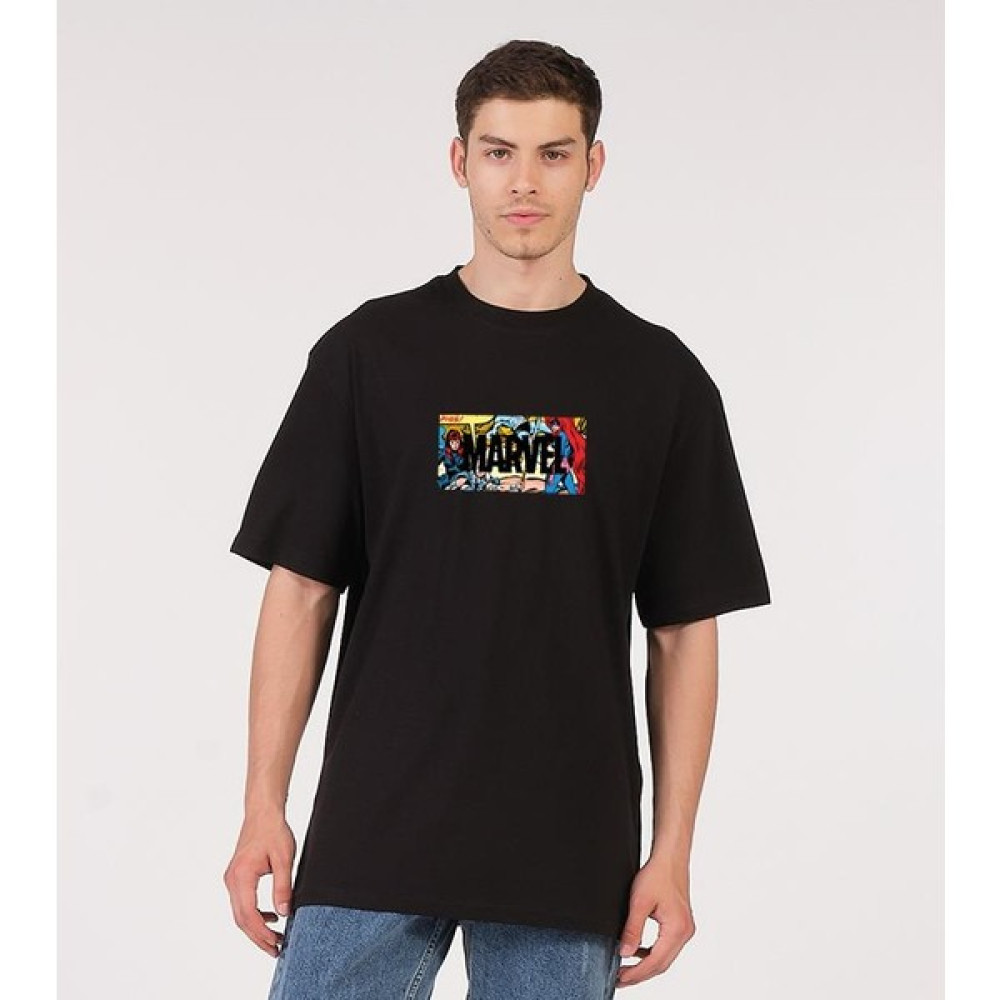 to Cosmos Oversize T-Shirt Marvel Siyah Erkek T-shirt Fiyatı