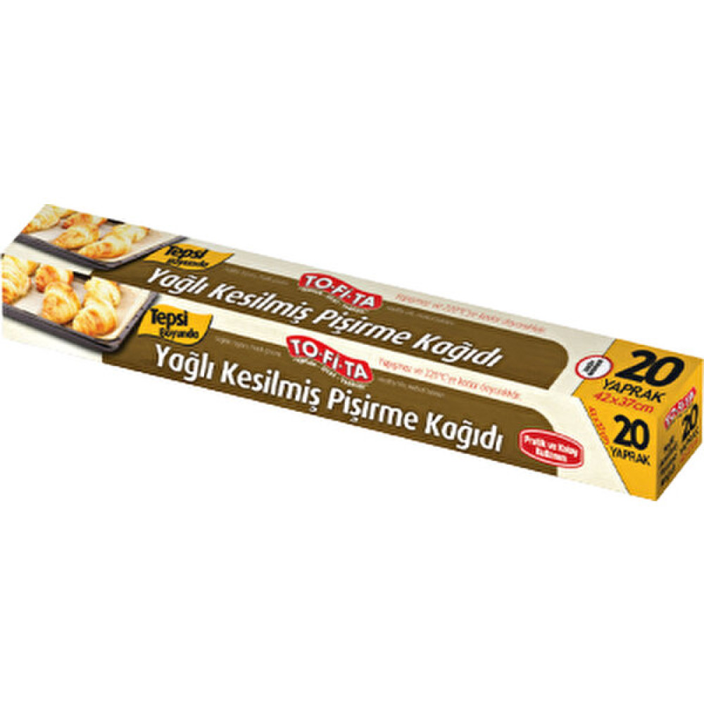 To-Fi-Ta Hazır Kesilmiş Yağlı Pişirme Kağıdı 20'li (20 Yaprak) 42X37 cm Pişirme Kağıdı Fiyatı