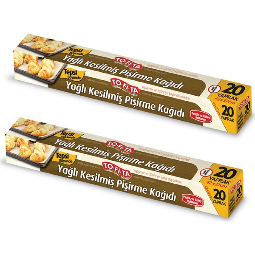 To-Fi-Ta Hazır Kesilmiş Yağlı Pişirme Kağıdı 20'li x 2 - 40 Yaprak 42 x 37 cm Pişirme Kağıdı Fiyatı
