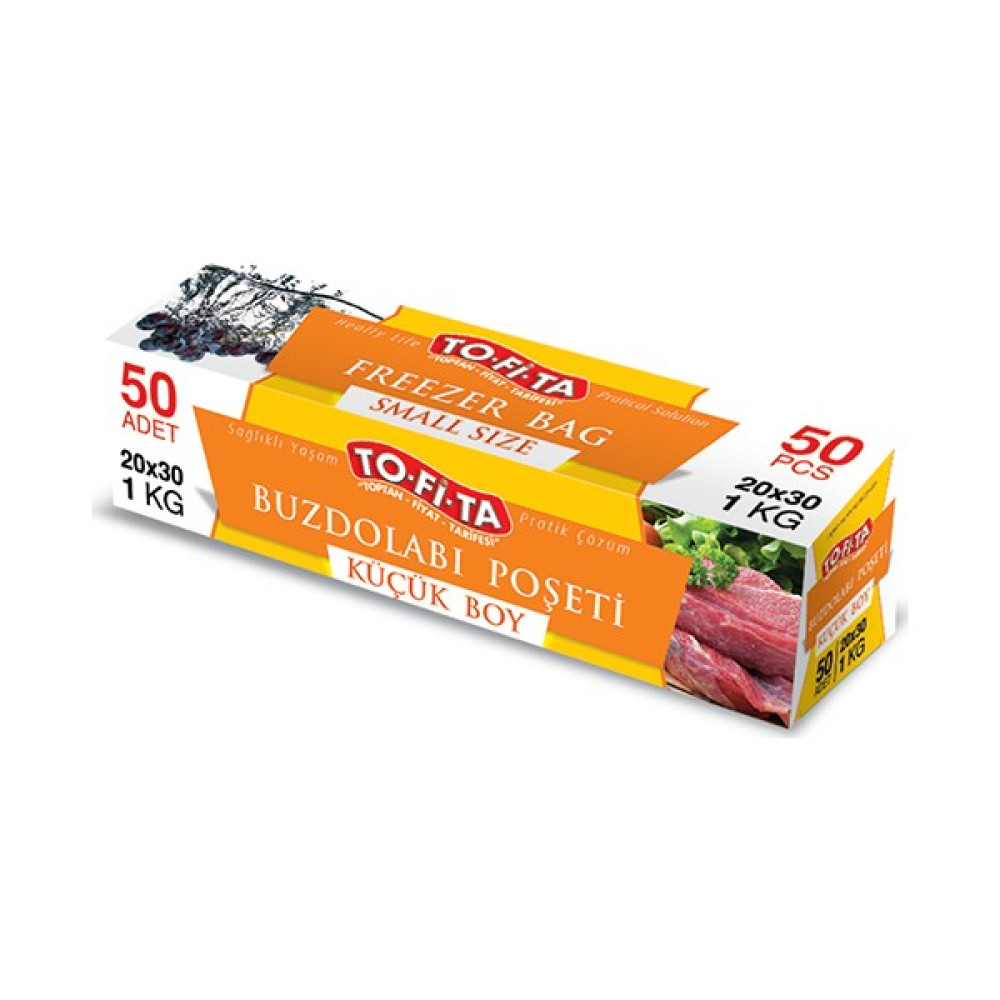 To-Fi-Ta Küçük Boy Buzdolabı Poşeti 50'li 20X30 cm Buzdolabı Poşeti Fiyatı