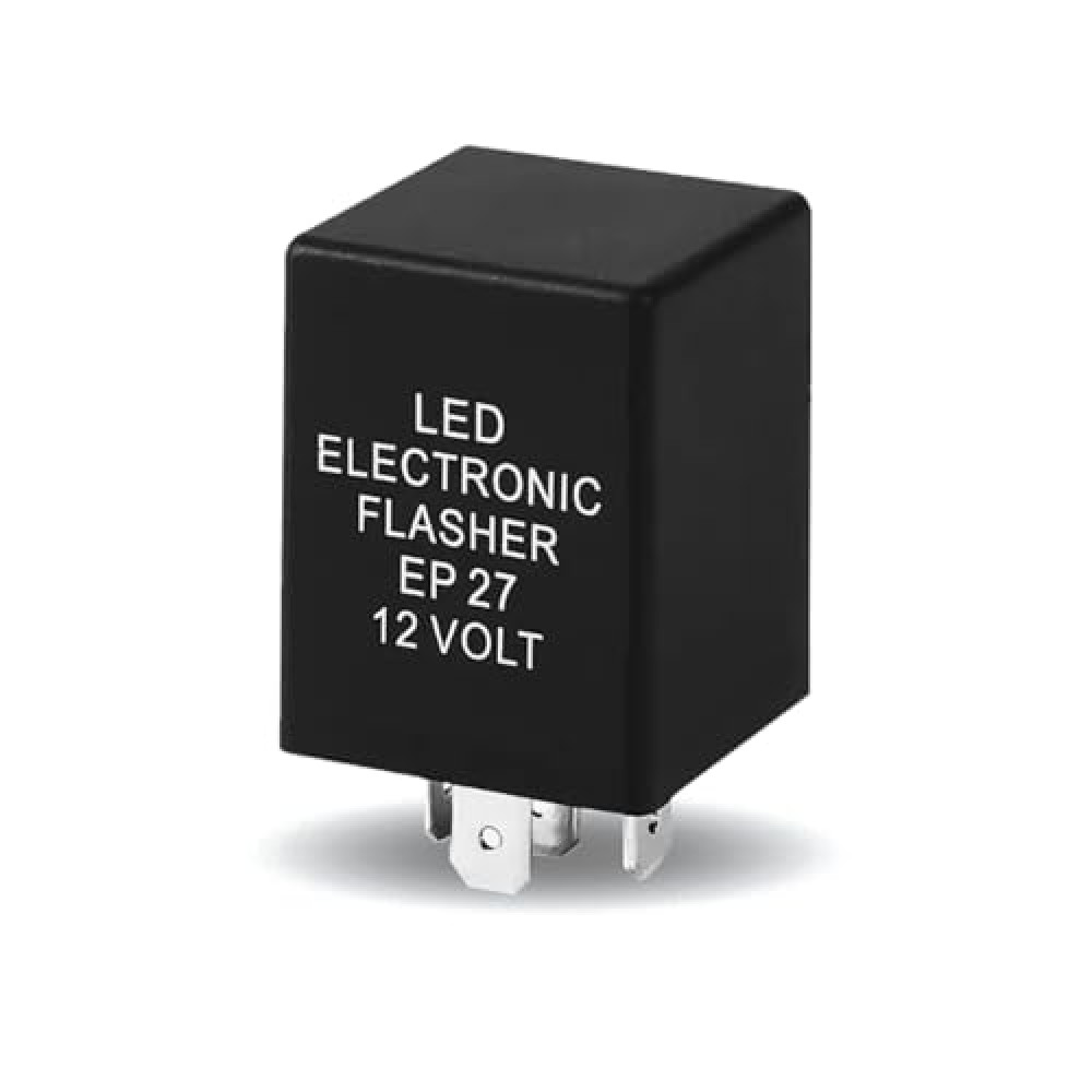 TOBENBONE EP27 LED Flasher Relay, 5 Pin Relay for LED Turn Signal, Electronic Indicator for Fix Hazard Warn Hyper Blinker, Compatible with Ford Dodge Chevrolet Lincoln Mazda Mercury
