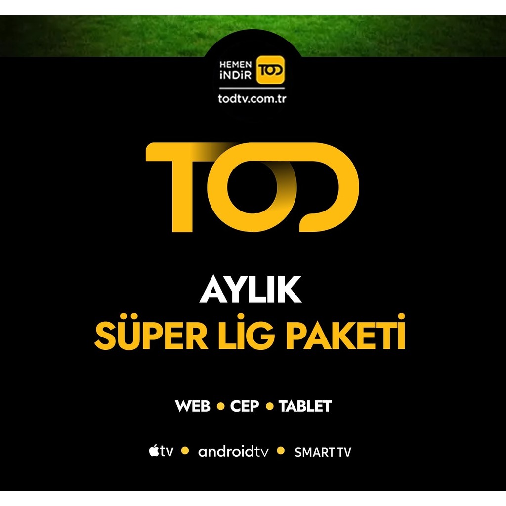 TOD 1 Aylık Süper Lig Paketi - (Web + Cep + Tablet + Smart TV) Televizyonlar Fiyatı