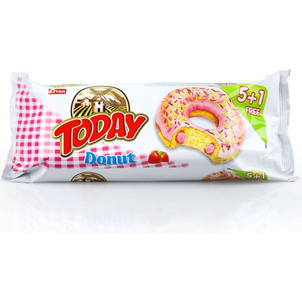 Today Donut Çilekli Kek Multipack Paket 35 gr 6 Adet (1 Paket) Diğer Fiyatı
