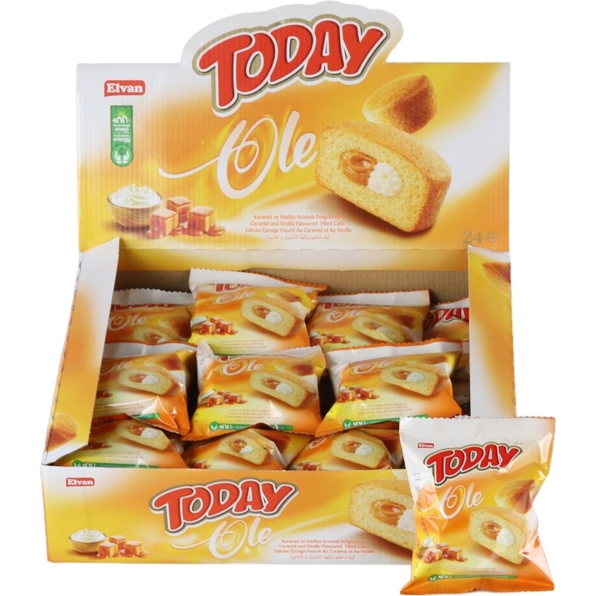 Today Ole Karamel ve Vanilyalı Kek 35 Gr. 24 Adet (1 Kutu) - 35 gr Diğer Fiyatı