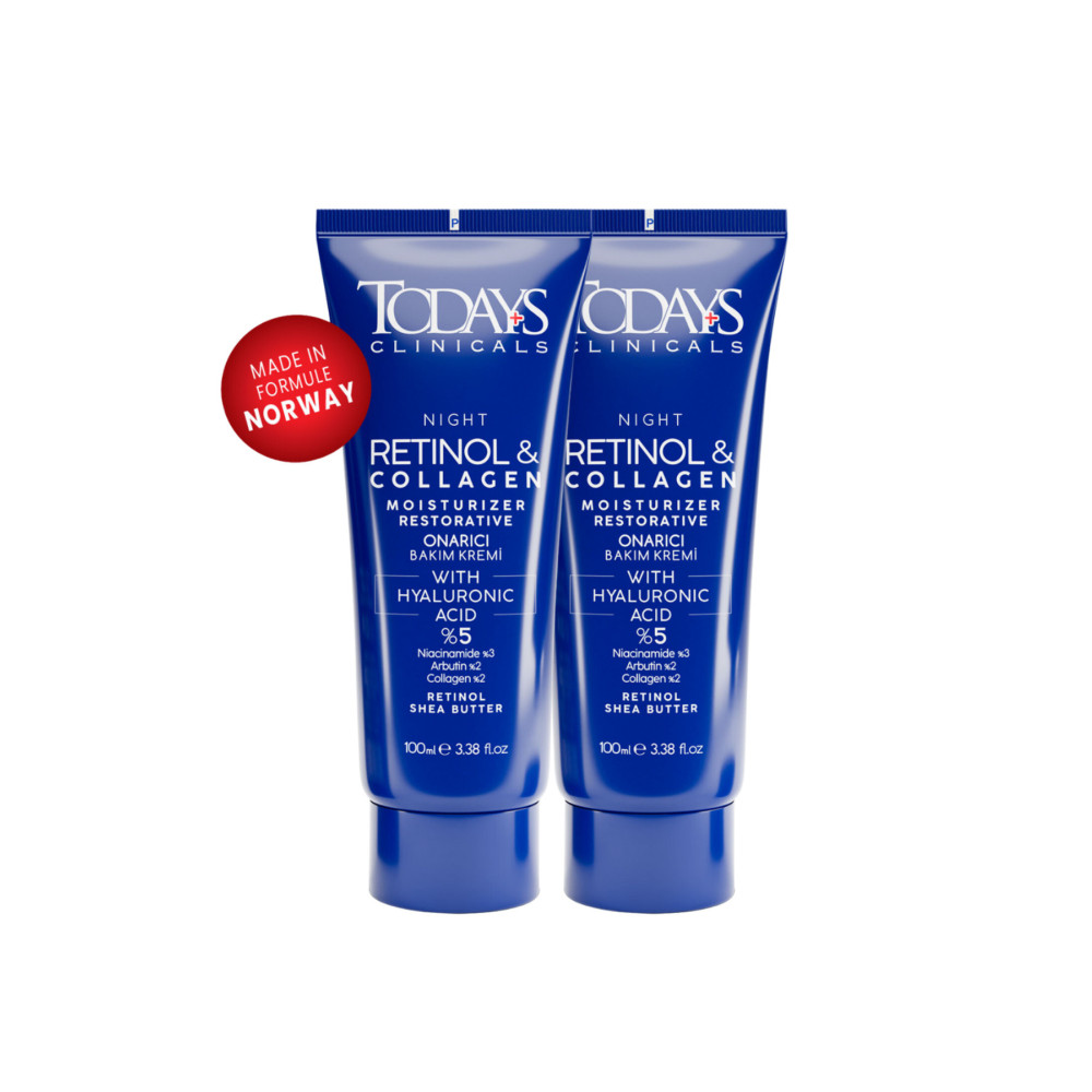 TODAYS CLİNİCALS Onarıcı Krem - Retinol Shea Butter Hyaluronic Acıd %5 Collagen % 2 Arbutin % 2 / 2li Paket Cilt ve Yüz Bakımı Fiyatı