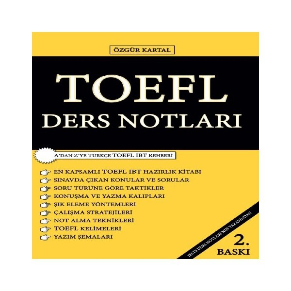 Toefl Ders Notları - Özgür Kartal Yabancı Dil Kitapları Fiyatı