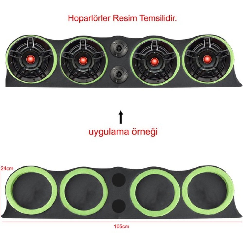 Tofaş Dörtlü 20CM Halkali 10CM Tweeter Yuvali Fiber Pandizot Universal Byr [byrtek] Oto Hoparlörleri & SubWoofer Fiyatı