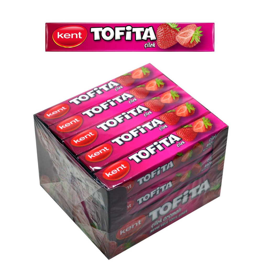 Tofita Şeker 47 gr 20'li Paket Çilek Aromalı Şekerleme Sakız Fiyatı