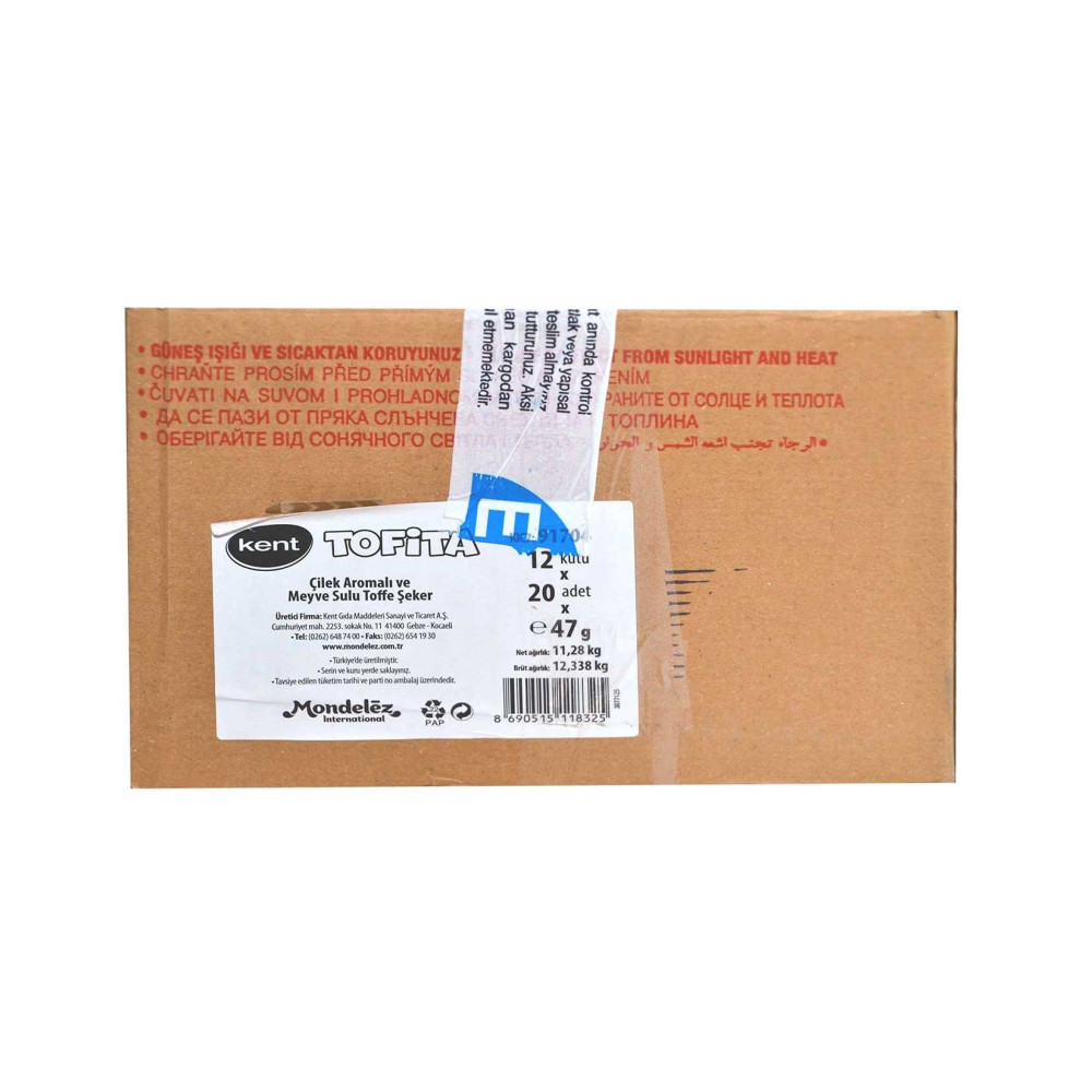 Tofita Şeker 47 gr 20'li Paket Çilek Aromalı