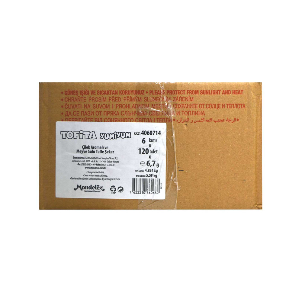 Tofita Yumiyum Şeker 6,7 gr 120’li Paket Çilekli
