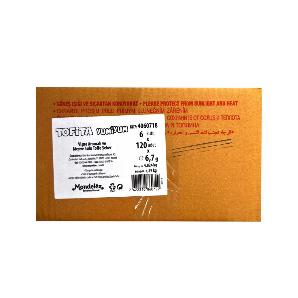 Tofita Yumiyum Şeker 6,7 gr 120’li Paket Vişneli