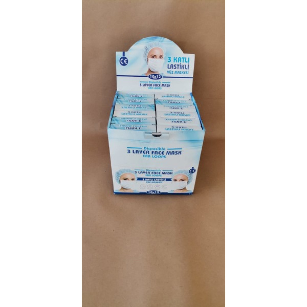 Toggo 3 Katlı Maske 10*12 Toplam 120 Adet Burun Telli Oto Boyaları Fiyatı