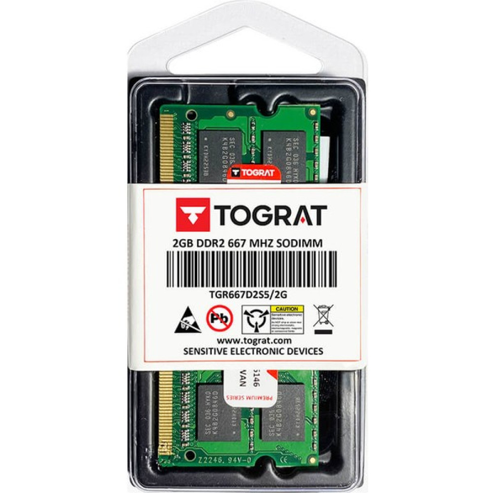 Tograt 2gb Ddr2 667 Mhz Laptop Notebook Ram Bellek - 2 GB Ddr 2 Pc2 5300 - TGR667D2S5/2G - 1.8V RAM Bellekler Fiyatı