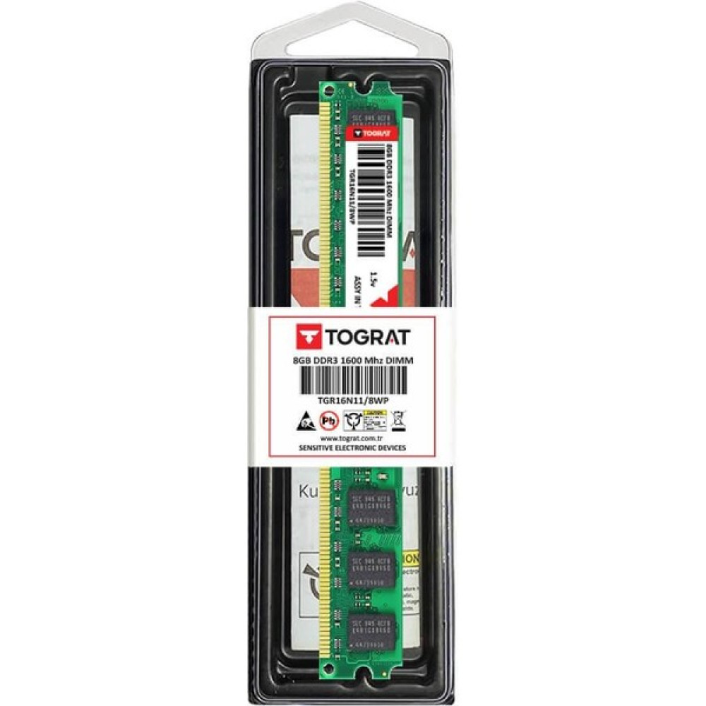 Tograt 8gb Ddr3 1600 Mhz Masaüstü Pc Ram Bellek - TGR16N11/8WP - 1.5V RAM Bellekler Fiyatı