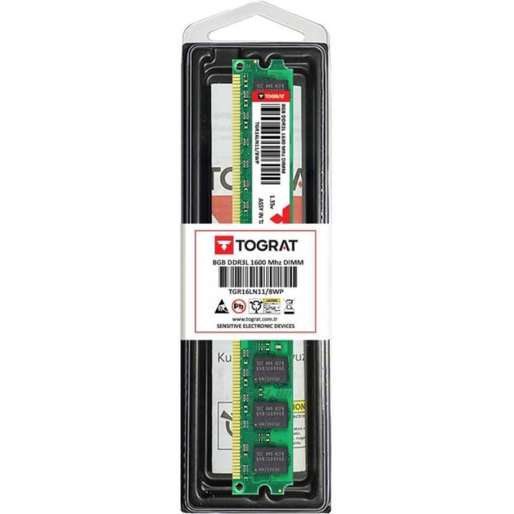 Tograt 8gb DDR3L 1600 Mhz Masaüstü Pc Ram Bellek - TGR16LN11/8WP - 1.35V RAM Bellekler Fiyatı