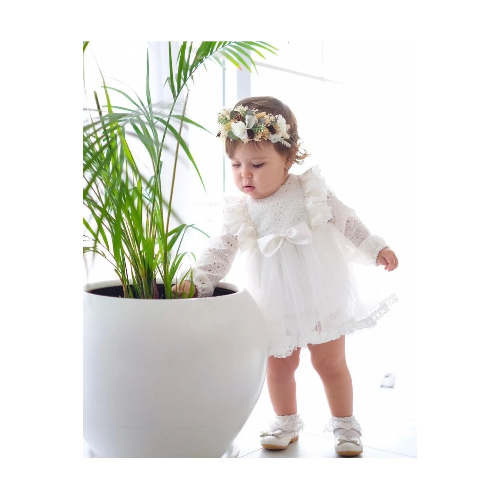TOGY BABY VE KIDS WEAR Kız Bebek Güpür Tül Prenses Elbise 3-6 AY Beden Elbise Fiyatı