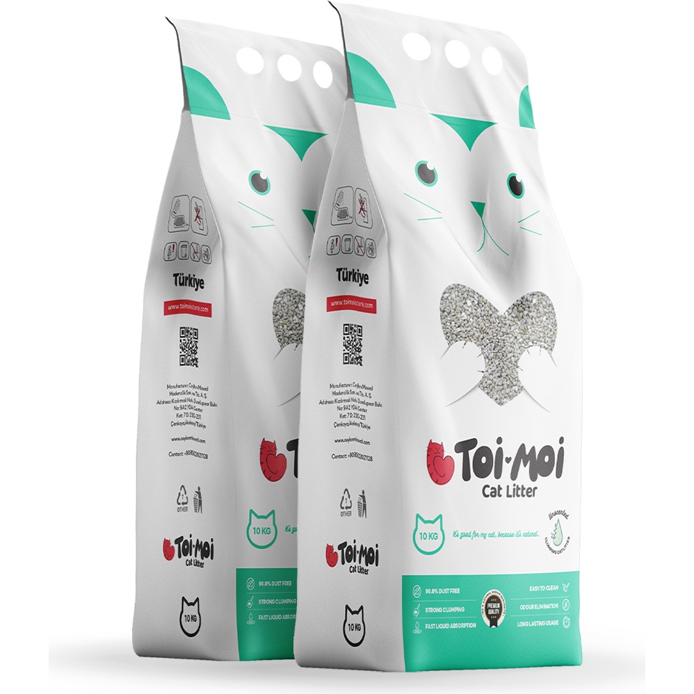 Toi Moi 2’li Avantajlı Paket - Kokusuz Sodyum Bentonit Kedi Kumu 2x10Kg Evcil Hayvan Ürünleri Fiyatı