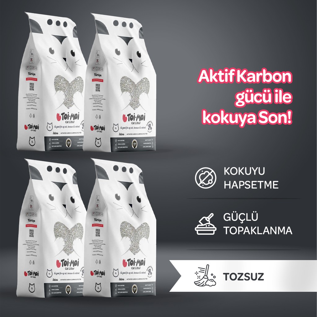 Toi Moi 4lü Avantaj Paketi - Toi Moi Aktif Karbonlu Kedi Kumu 4x5 Lt" Evcil Hayvan Ürünleri Fiyatı