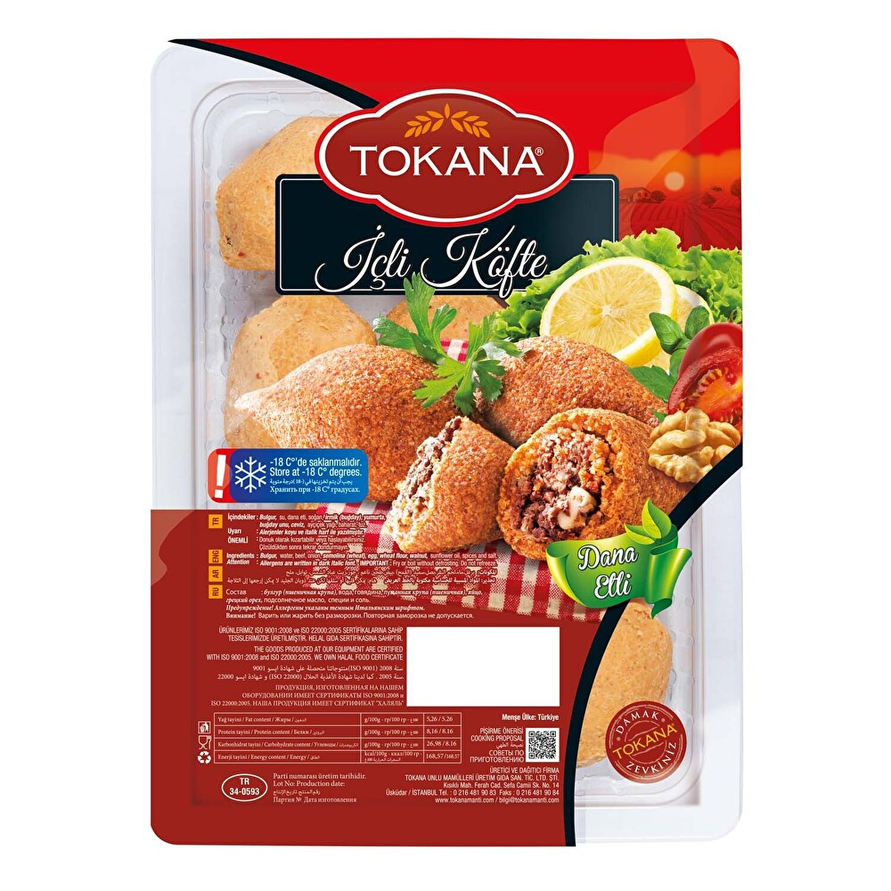 Tokana İçli Köfte 8'li  550 g Dondurulmuş Gıda Fiyatı