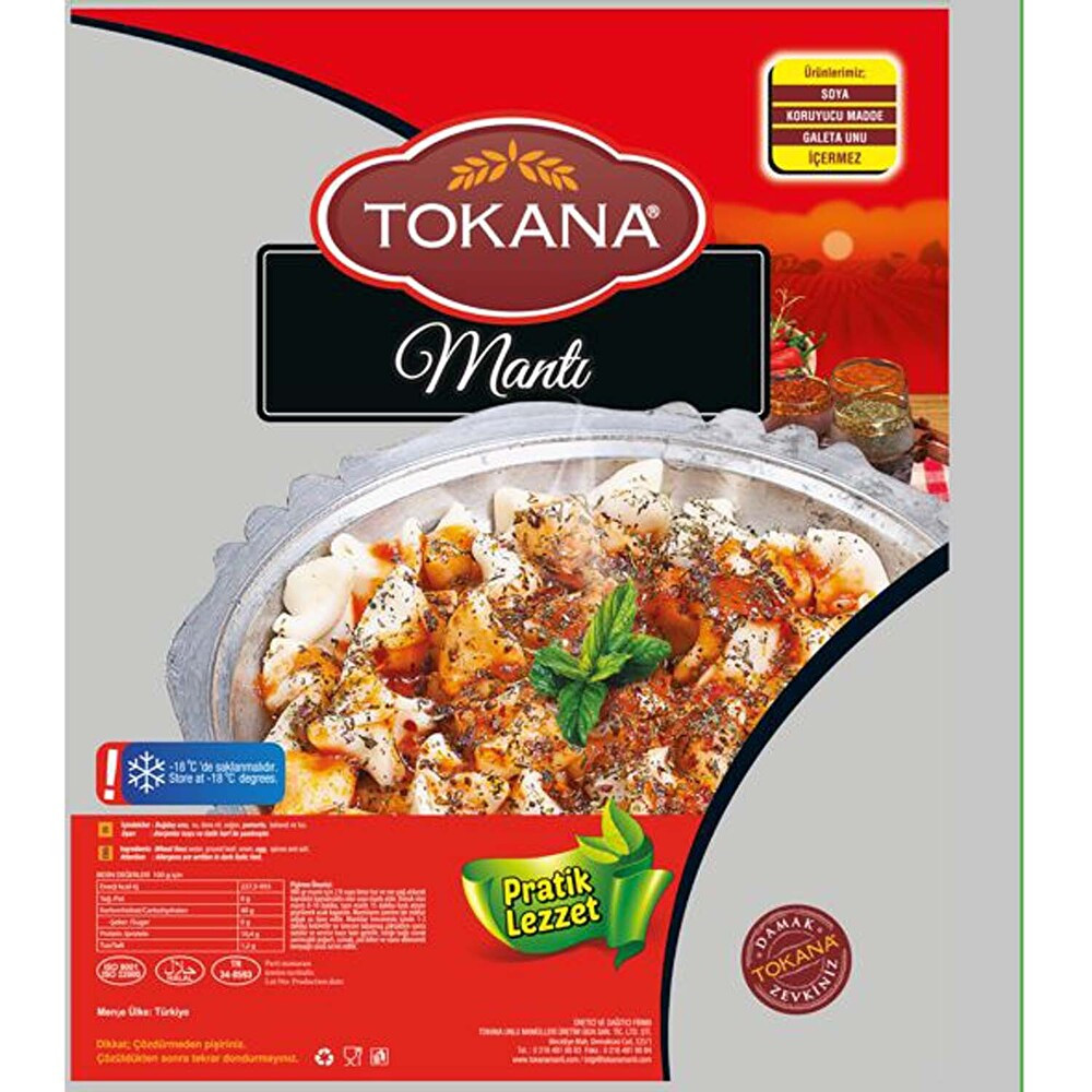 Tokana Mantı 400 g Dondurulmuş Gıda Fiyatı
