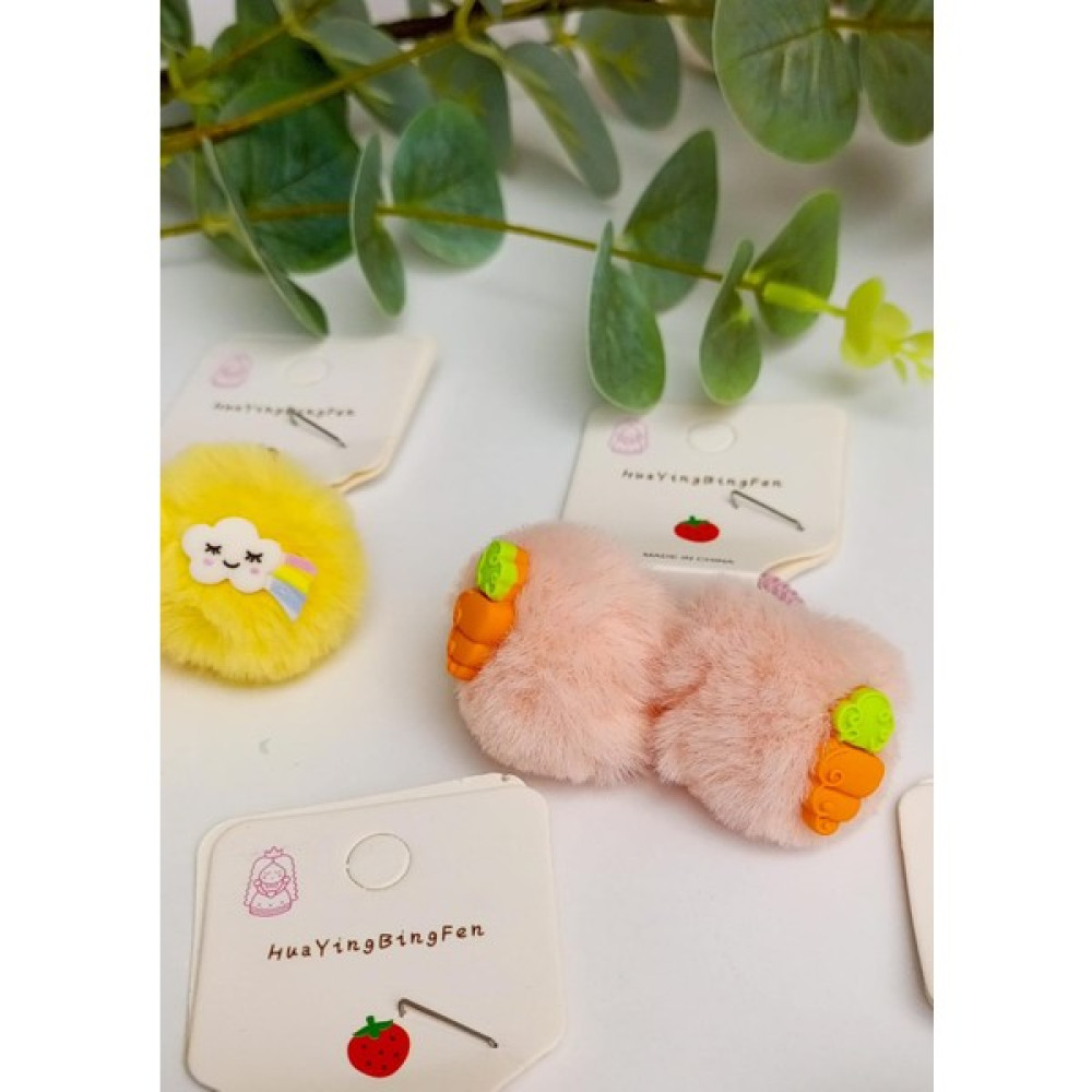 Toka.Rokka Pembe Peluş Ponponlu Havuç Figürlü Lastik Toka Toka, Taç & Saç Bandı Fiyatı