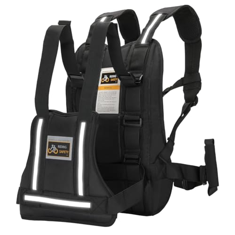 TOKCKYBL Upgraded Motorcycle Safety Harness for Kids & Adults - Adjustable Design - Anti-Slip Handles with Metal Buckles