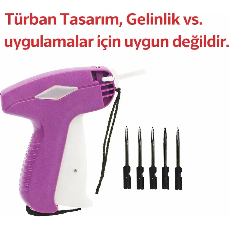 Tokia Standart Kılçık Tabancası 5'li Yedek İğne ile Mor Renkli Etiket Makinesi Diğer Fiyatı