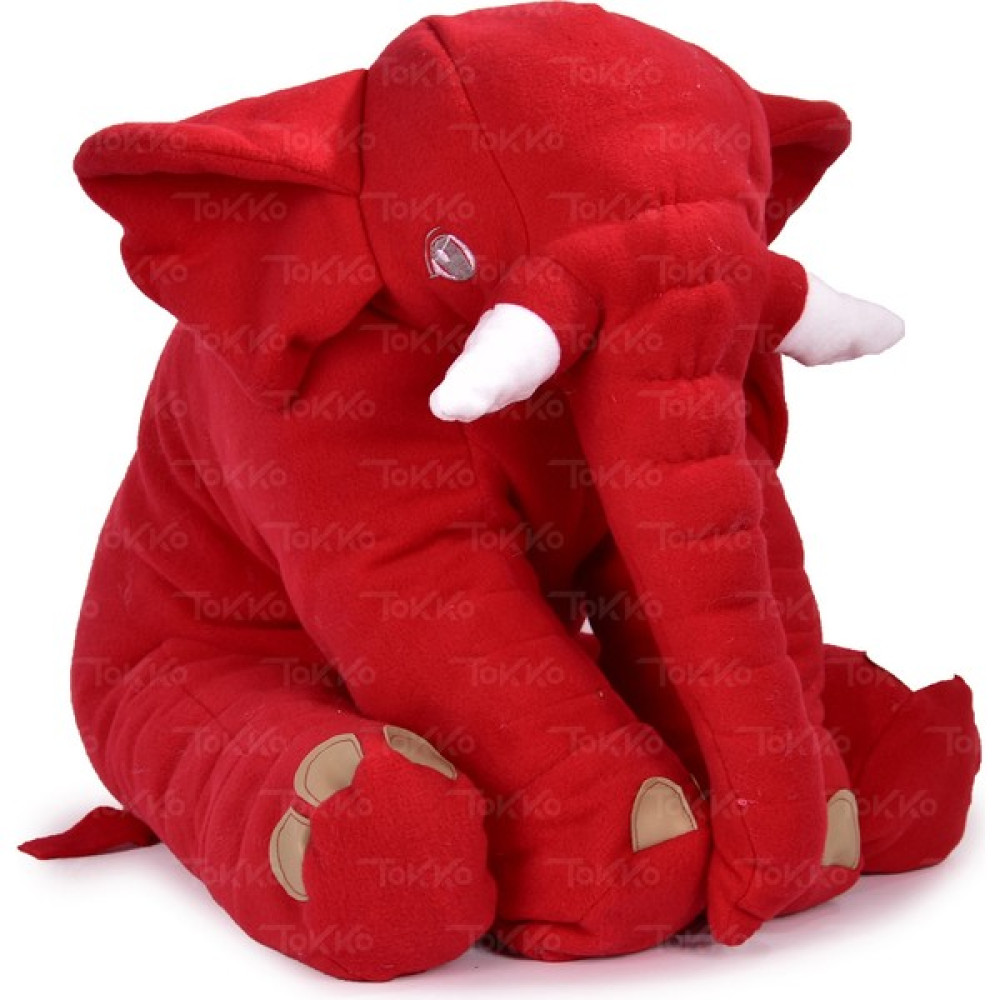 TOKKO Xl Dev Boy 60 cm Fil Uyku Arkadaşım- Uyku Fili- Peluş Yumuşak Fil- Oturma Desteği Bebek Fili Kırmızı Bebek Oyuncakları Fiyatı