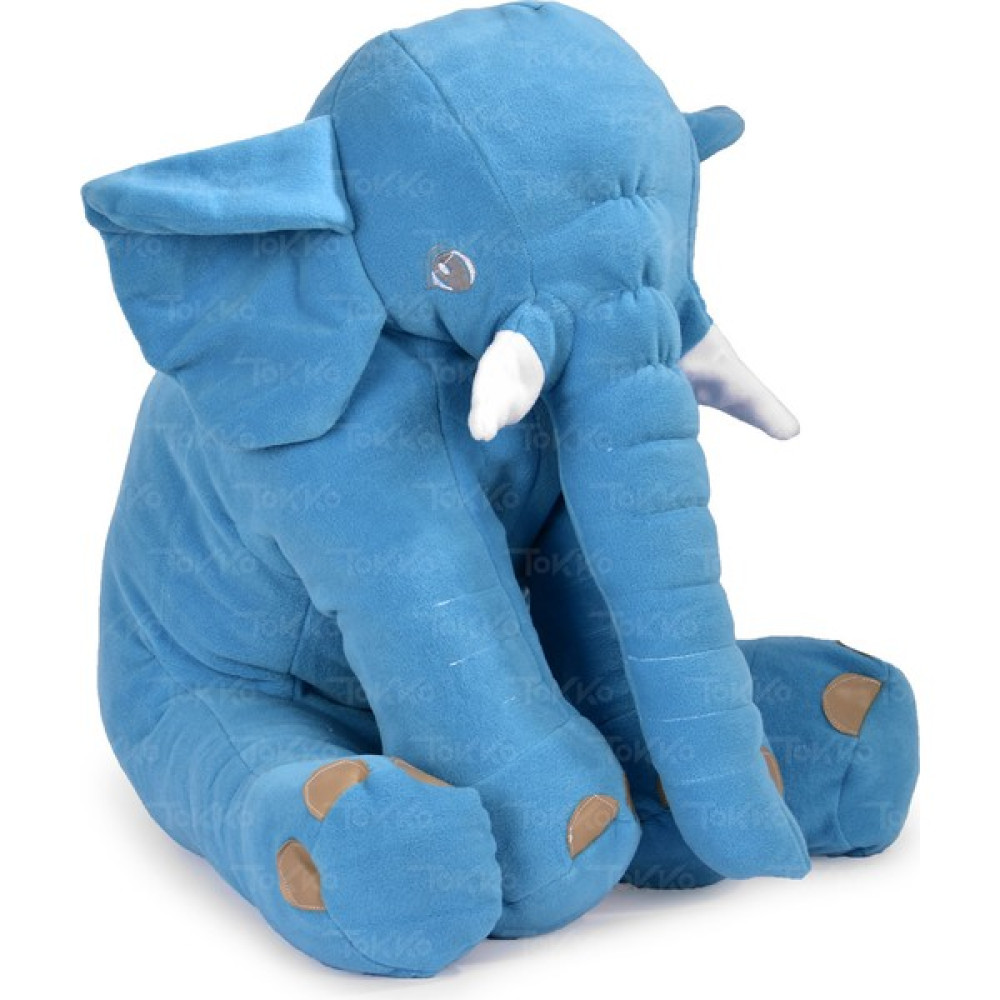 TOKKO Xl Dev Boy 60 cm Fil Uyku Arkadaşım- Uyku Fili- Peluş Yumuşak Fil- Oturma Desteği Bebek Fili Mavi Bebek Oyuncakları Fiyatı