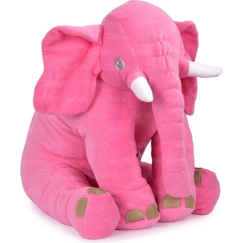 TOKKO Xl Dev Boy 60 cm Fil Uyku Arkadaşım- Uyku Fili- Peluş Yumuşak Fil- Oturma Desteği Bebek Fili Pembe Bebek Oyuncakları Fiyatı