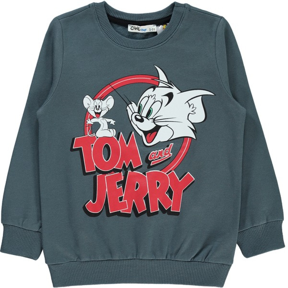 Tom And Jerry Erkek Çocuk Sweatshirt 2-5 Yaş Antrasit Erkek Çocuk Sweatshirt Fiyatı