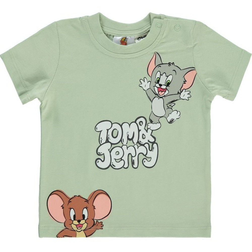 Tom And Jerry Tom & Jerry Erkek Bebek Tişört 6-18 Ay Çağla Yeşili Bebek T-shirt Fiyatı