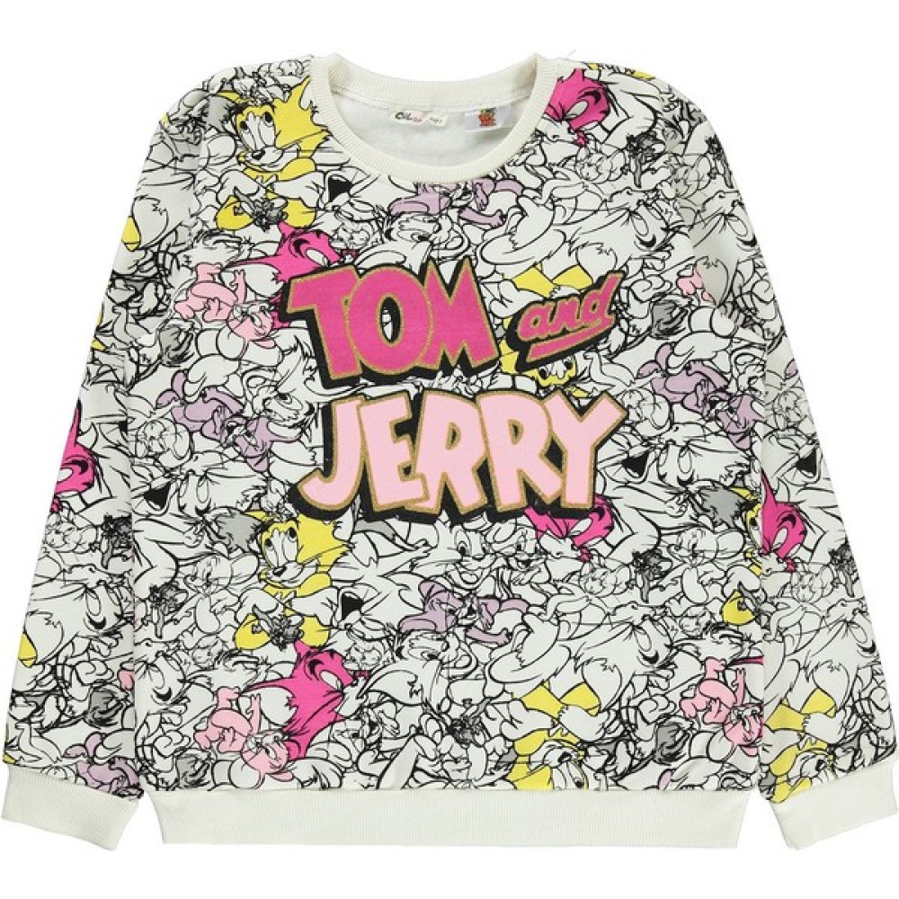 Tom And Jerry Tom ve Jerry Kız Çocuk Sweatshirt 10-13 Yaş Ekru Kız Çocuk Sweatshirt Fiyatı