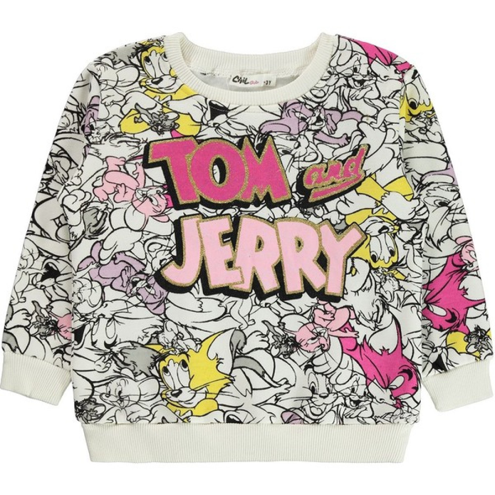 Tom And Jerry Tom ve Jerry Kız Çocuk Sweatshirt 2-5 Yaş Ekru Kız Çocuk Sweatshirt Fiyatı