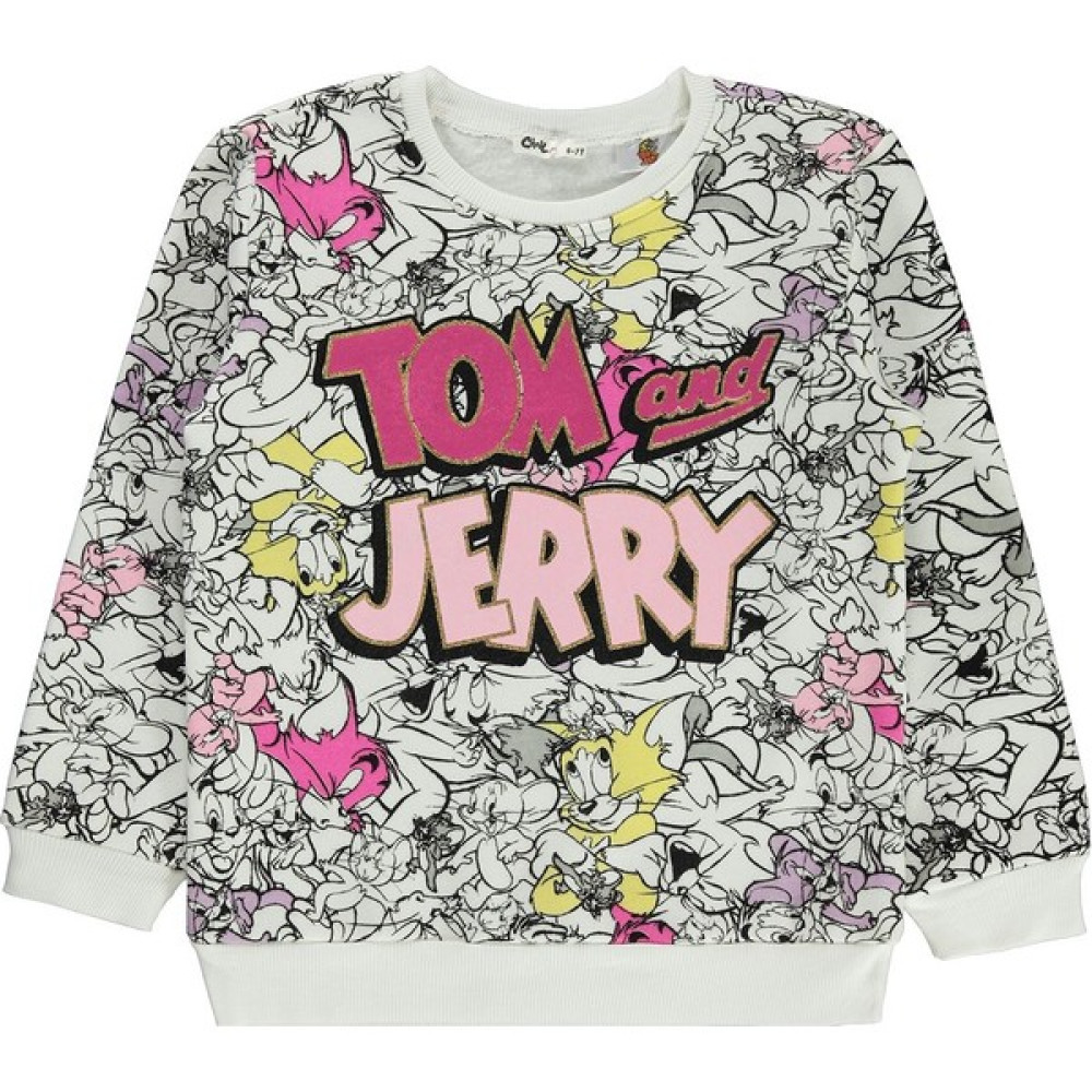 Tom And Jerry Tom ve Jerry Kız Çocuk Sweatshirt 6-9 Yaş Ekru Kız Çocuk Sweatshirt Fiyatı
