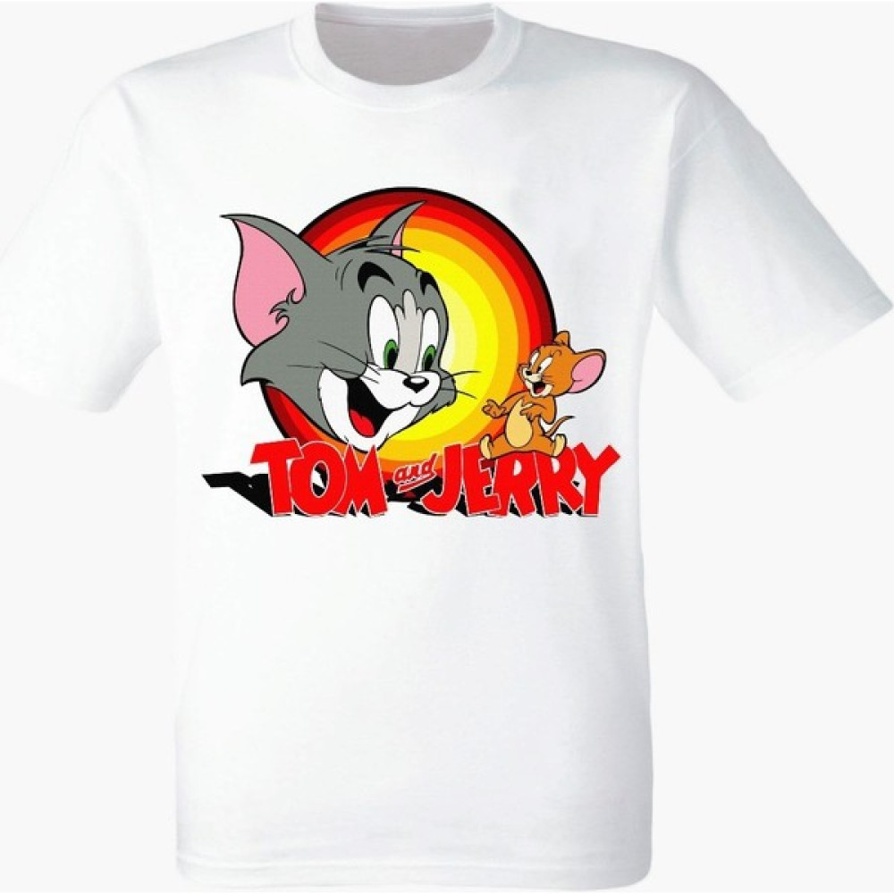 Tom ve Jerry Beyaz Tshirt Erkek Çocuk T-shirt Fiyatı