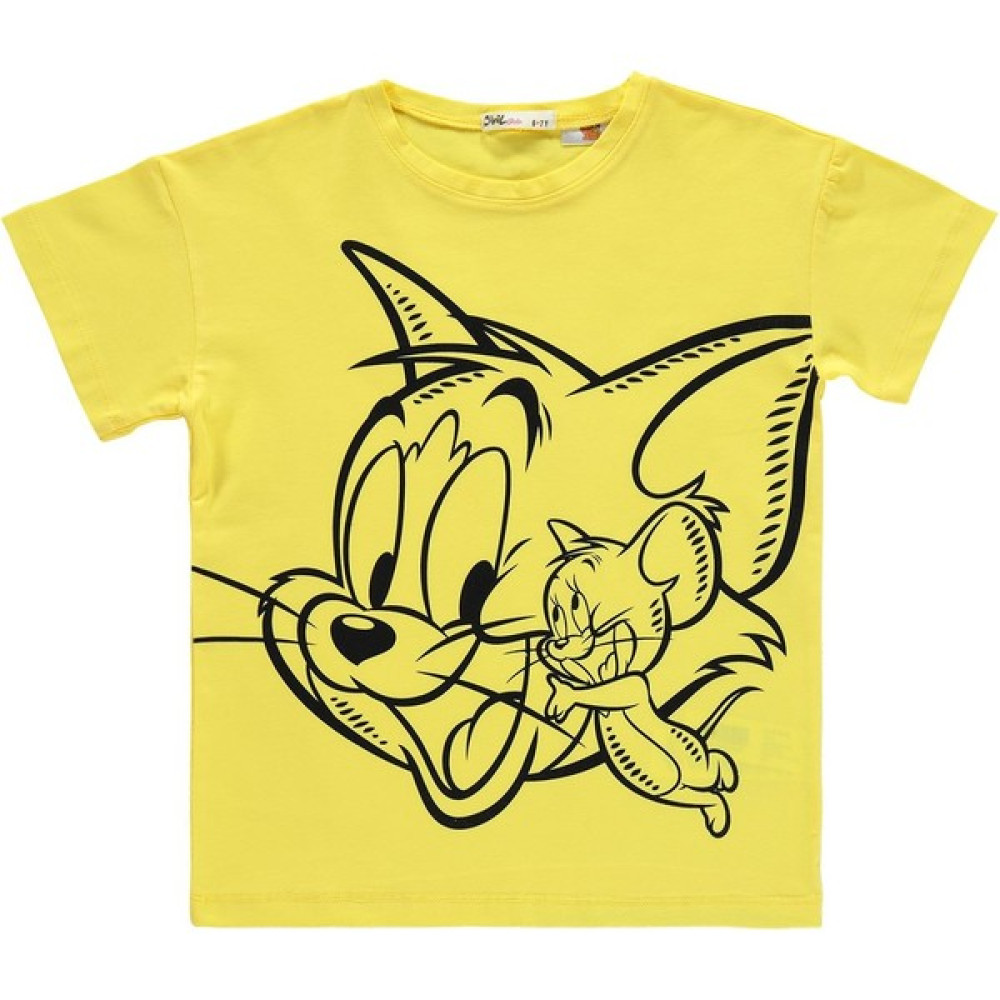 Tom ve Jerry Kız Çocuk Tişört 10-13 Yaş Sarı Kız Çocuk T-shirt Fiyatı